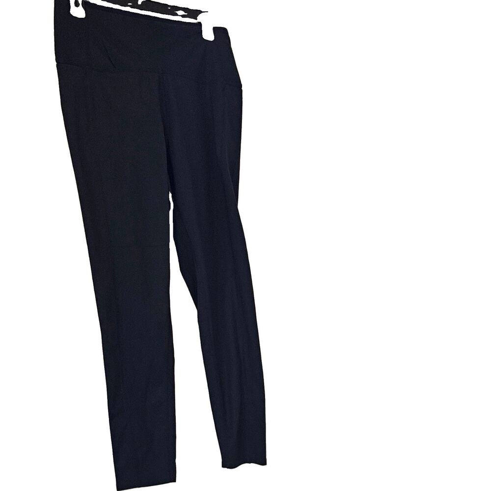 Danskin Women's Black Ankle Leggings Stretch Side Pocket Size L Regular